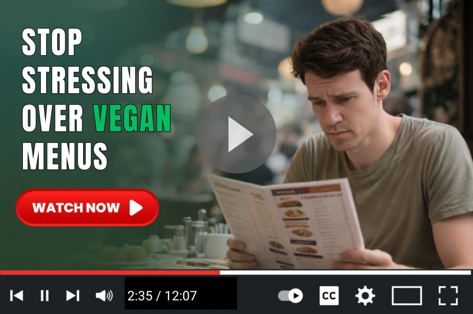 Stop Stressing Over Vegan Menus Ad Preview